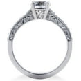 thumbnail image 2 of Pompeii 1 5/8 ct Lab Grown Eco Friendly Diamond Vintage Engagement Ring 14k White Gold, 2 of 2
