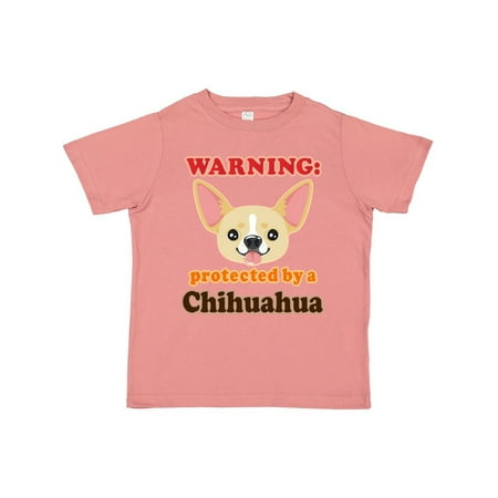 

Inktastic Protected by a Chihuahua Gift Toddler Boy or Toddler Girl T-Shirt