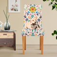 thumbnail image 4 of Yayeee 2 Pack Dining Chair Covers Stretch Parson Chairs Slipcovers Seat Protector, Abstract Floral, 4 of 6