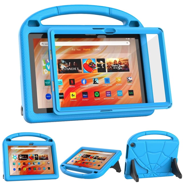 Funda para tableta Patamiyar Fire HD 10 y HD 10 Plus Kids Blue