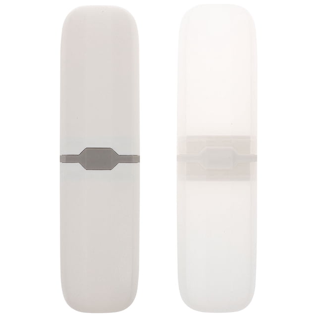 Shisuyan 2Pcs Toothbrush Protective Cover Portable Toothbrush Case Capsule Case for Travel Outdoor As Shown