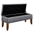 thumbnail image 4 of Home Square 2 Piece Tufted Storage Bed Bench Set in Gray, 4 of 9
