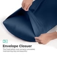 thumbnail image 6 of COOKEY Pillow Cases King Size Set of 2, Rayon Derived from Bamboo Pillowcases, Breathable & Cooling Pillow Covers with Envelope Closure, Navy Blue, 20*36inches, 6 of 8