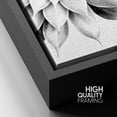 thumbnail image 4 of PixonSign Framed Canvas Print Wall Art Blossoming Spiky Succulent Floral Wilderness Illustrations Modern Art Rustic Relax/Calm Black and White for Living Room, Bedroom, Office - 24"x36" Black, 4 of 5