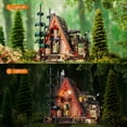 thumbnail image 3 of Vyytoz 1800Pcs A-Frame Forest Cabin Building Set with Light, Creative Display Toy, Outdoor Scene Collection, 3 of 7