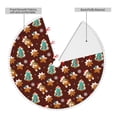 thumbnail image 2 of Rocae Christmas Gingerbread for Christmas Tree Skirt with Pom Pom Trim for Holiday Party for Holiday Home Decor Indoor Outdoor-30", 2 of 7