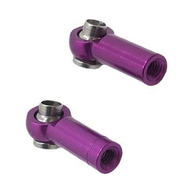 letairis 2pcs Tie Rod End Component Link Joint Universal RC Car Positive Reverse Thread Ball Head Holder Upgrading Accessory Replace Part Purple