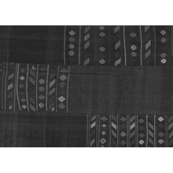 Ahgly Company Indoor Rectangle Patchwork Gray Transitional Area Rugs, 5' x 7'