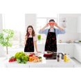 thumbnail image 2 of Beabes Delantal de cocina con chiles rojos picantes, chile ojo de pájaro, fondo negro, delantal de cocina para chef, restaurante, limpieza del hogar, pintura para servir, 27 pulgadas x 31 pulgadas, 2 of 5
