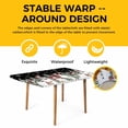 thumbnail image 4 of Black Christmas Table Cloths for 5 Foot Rectangle Tables, Snowman Xmas Tree Snowflake Winter Patio Waterproof Elastic Fitted Tablecloths, Washable Rectangular Table Cover for Camping, 4 of 8