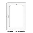 thumbnail image 2 of Oyster Shell White Picture Frame Mat for 9x13 Frames - Fits 7x11 Photos - 50 Mats, 2 of 7