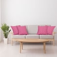 thumbnail image 4 of Ambesonne Geometric Throw Pillow Cover 4 Pack, Modern Feminine Rounds, 24", Raspberry Pink, 4 of 6