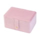 thumbnail image 3 of Caja de almacenamiento de joyas Estuche de almacenamiento de joyas Compartimentos ajustables multifuncionales Rosa, 3 of 9