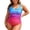 Multicolour3, variant on Plus Size Printed Colorful One Piece Swimsuit – Full Coverage Swimwear with Floral Design, Modest Bathing Suit for Curvy Figures Green XXXXL