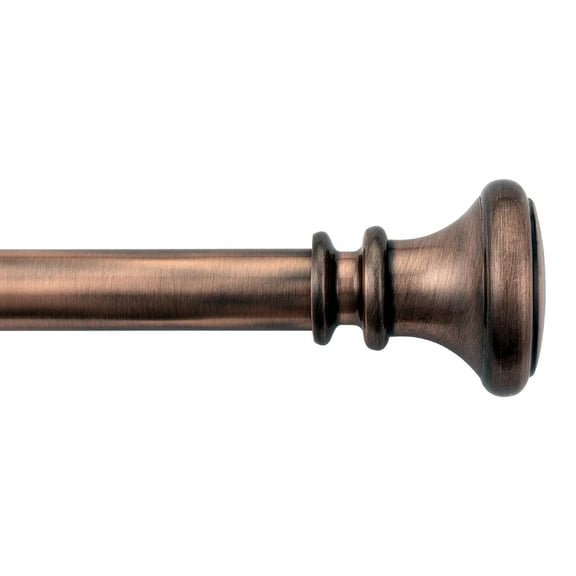 Better Homes & Gardens 1 Inch Extendible Curtain Rod 42" to 120" with Vaso Finials for Door & Windows