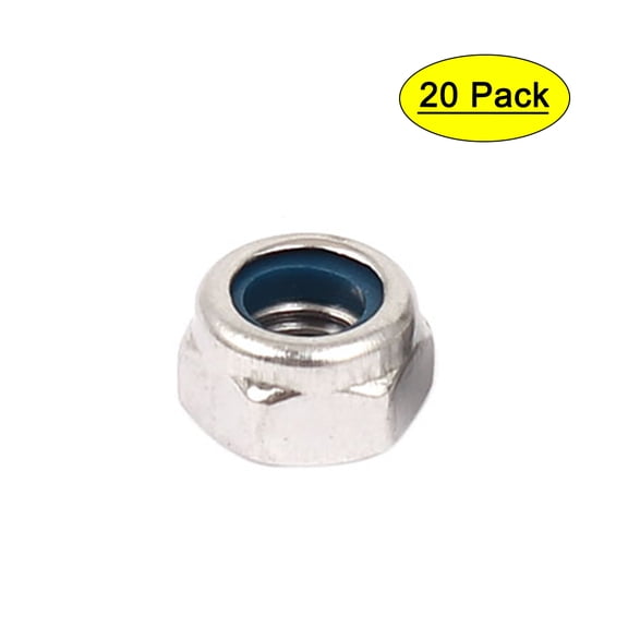 M5 304 Stainless Steel Nylock Self-Locking Nylon Insert Hex Lock Nuts 100pcs
