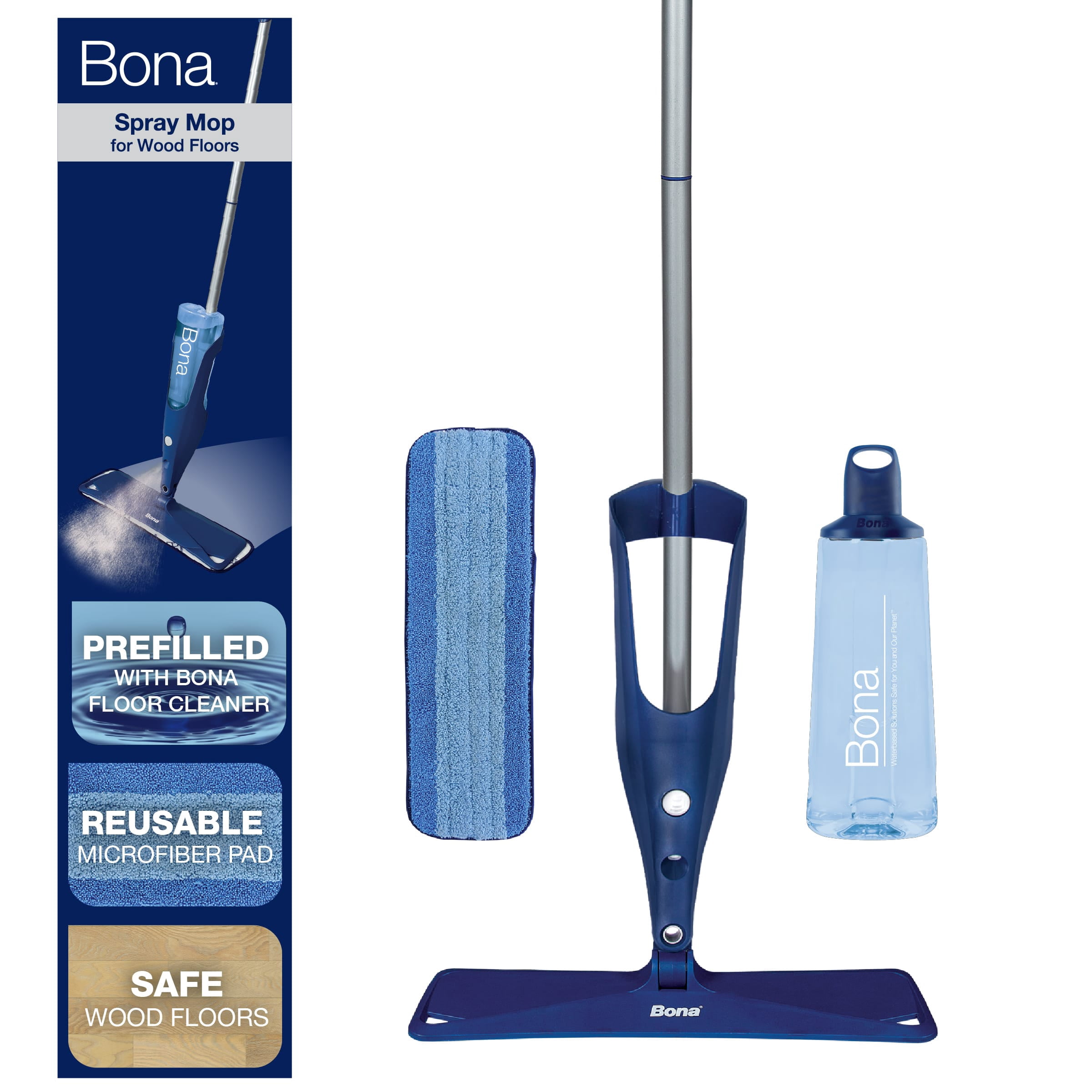 Bona Spray Mop + Hardwood Floor Cleaner, Lavender Scented, 128oz