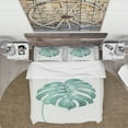 thumbnail image 3 of Designart 'Mixed Botanical Green Leaves VI' Cottage Duvet Cover Set, 3 of 4