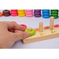 thumbnail image 4 of Wooden Counting Beads Toy For Toddlers 3 Years Old Color Sorting Number Counting Learning Educational Toy With 10 Graduated Bead Columns, 4 of 6