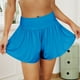 thumbnail image 4 of Pantalones cortos de Yoga con cintura elástica para mujer, informales, irregulares, sólidos, a la moda Pompotops ulkah943625, 4 of 8