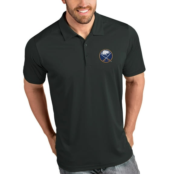 Men's Antigua Gray Buffalo Sabres Tribute Polo