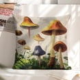 thumbnail image 6 of mushrooms grass Linen toss pillowcase decoration pillowcase gifting preferred 18x18 inch cushion cover sofa pillowcase sofa bedroom living room car, 6 of 8