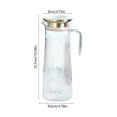 thumbnail image 3 of Weloille Pichet d'Eau Froide Transparent à Rayures en PC avec Couvercle en Acier Inoxydable, 1 Pce Pichet d'Eau de Grande Capacité Résistant à la Chaleur, Distributeur Étanche Sans BPA pour la Maison, le Restaurant et le Bureau, 3 of 6