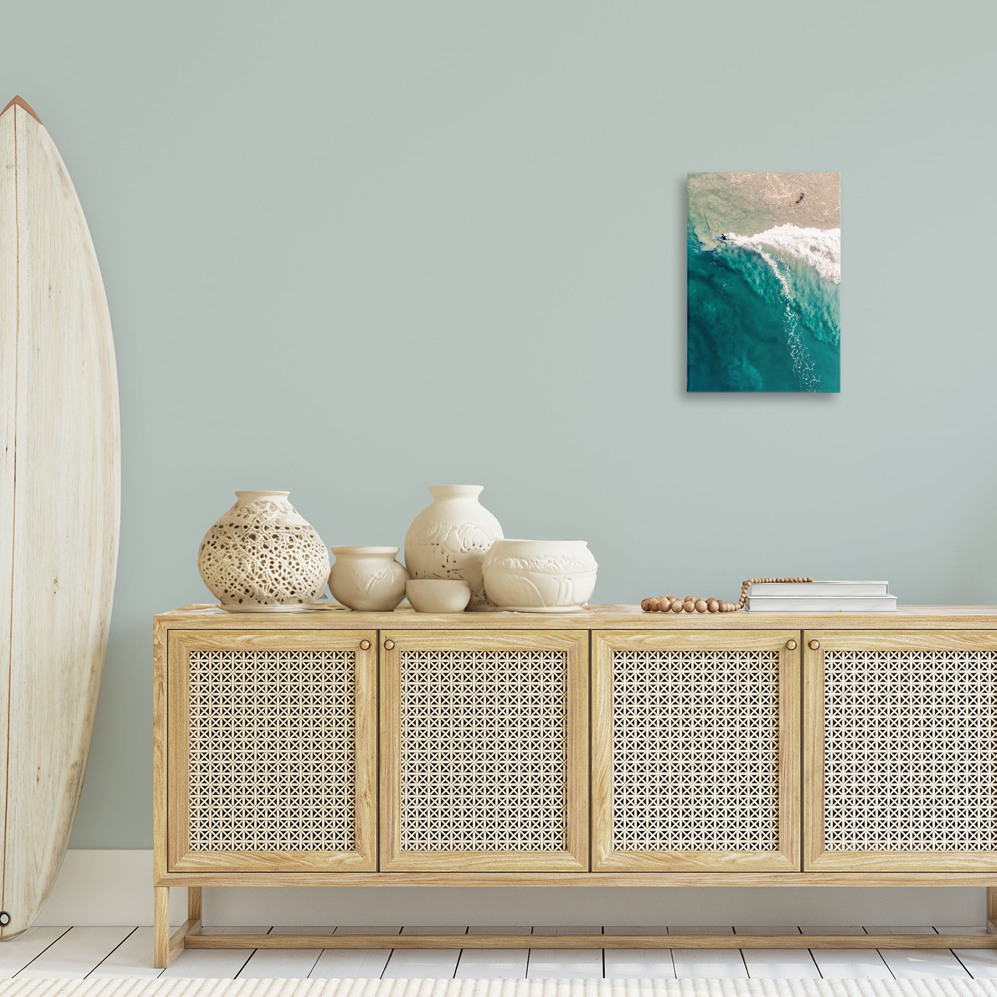 Stupell Industries Surfing Clear Waters Nautical & Beach Photography Wrapped Canvas Art Print Wall Art, 16 x 24