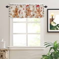 thumbnail image 2 of Christmas Vintage Valances for Windows Gingerbread Man Buffalo Plaid Rod Pocket Curtain Valance Window Treatment Short Curtains for Kitchen Living Room, 60"x18", 2 of 5
