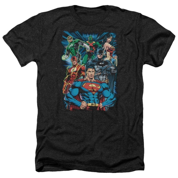 Jla - Justice Is Served - Heather Short Sleeve Shirt - Medium