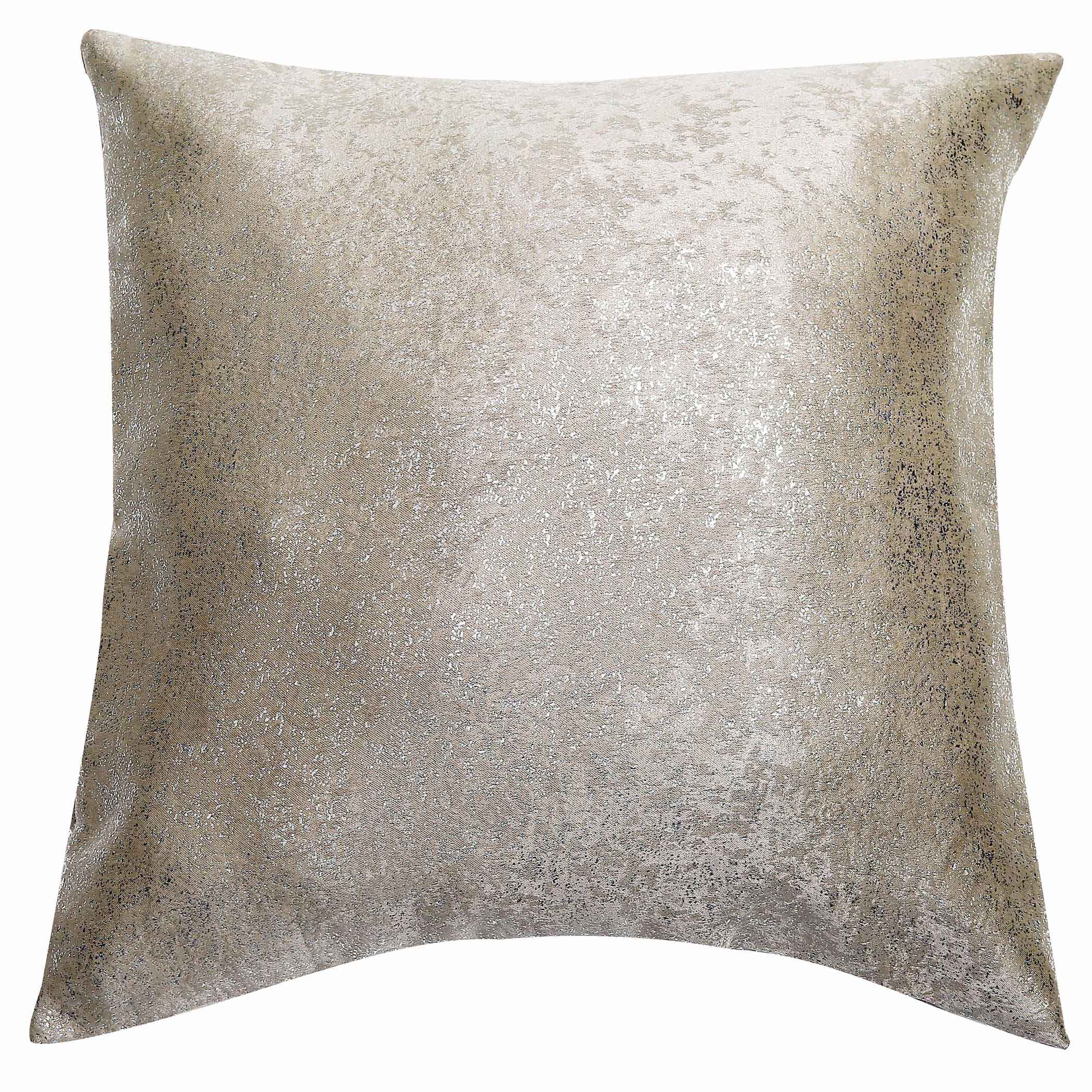 Taupe Single Euro/Square Size Pillow Sham with Metallic Accent 26in x 26in 1 