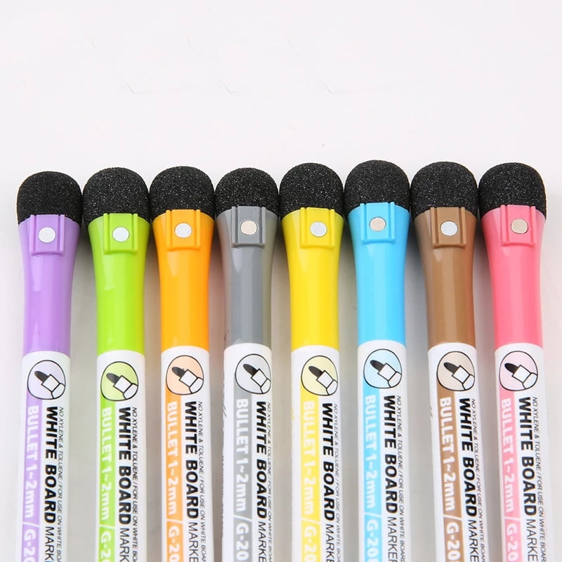 Magnetic Dry Erase Markers Fine Tip, 8-Pack Whiteboard Markers, Fine Point Dry  Erase Marker with Eraser Cap, Low Odor White Board Markers for Kids  Teachers Office & School Supplies 