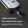 thumbnail image 3 of Concentrador USB 3.0 de 4 Puertos, Adaptador USB, Divisor USB con Interruptores de Encendido y Apagado LED Individuales, Extensor RGB 4 en 1 para Computadora Portátil, 3 of 5