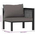 thumbnail image 2 of vidaXL Sectional Corner Sofa with Left Armrest Poly Rattan Anthracite, 2 of 8