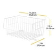 thumbnail image 4 of Whitmor 6450-1589-6 White Wire Stackable Basket, 4 of 7