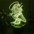thumbnail image 4 of Luz LED nocturna Aliens Xenomorphs 3D que cambian de color para niños, 4 of 5
