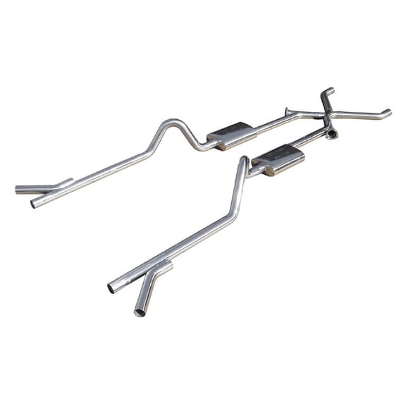 Pypes Exhaust Crossmember Back w/Xchange Split Rear Dual Exit 2.5"