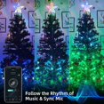 thumbnail image 4 of Hongchun Christmas Lights, APP & Remote Controlled Smart Christmas Tree Lights, 100 LED10M Multicolor String Lights Indoor Outdoor, 16 Million Colors Change, Music Sync, Christmas Tree Topper,, 4 of 5