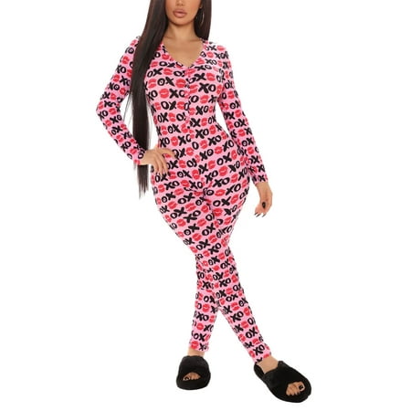 

Sunisery Women s V Neck Long Sleeve Jumpsuit Bodycon One Piece Pajamas Bodysuit Romper Sleepwear