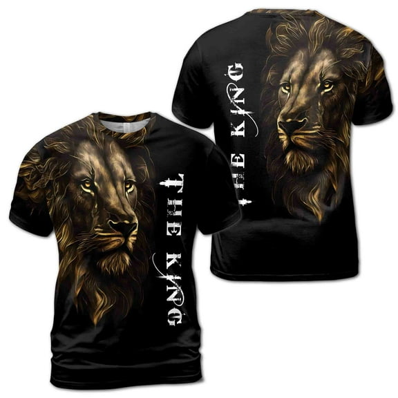 The King August Lion Vintage Men's T-shirt S-5XL