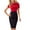 Red, variant on Bigersell formal Dresses for Women Wedding Guest Women's Short Sleeve Round Neck Hollow Out Printed Commute Bodycon Wrap formal Retro Dress Women's Plus Ball Gown Dresses, Style 25453, Red L