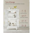 thumbnail image 5 of Metal Bathroom Storage Cabinet,47" Bathroom Storage Unit,Freestanding Bathroom Floor Cabinet with 4 Doors and 2 Adjustable Shelves for Bathroom,Kitchen,Living Room, Dining Room, 5 of 8