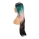 thumbnail image 4 of Peluca TUNC degradado negro verde rojo mujer pelo largo y liso 65 cm, 4 of 5