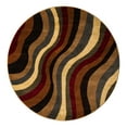 thumbnail image 2 of Unique Loom Cafe Collection Area Rug - Odacio (6' Round Multi/Brown), 2 of 5