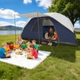 thumbnail image 7 of COBIZI 8-10-12 Person Family Camping Tent, 15x9FT Spacious Open Interior with Panoramic Mesh Roof, Waterproof & UV Protection, Easy Setup with Removable Rainfly, Dark Blue, 7 of 7