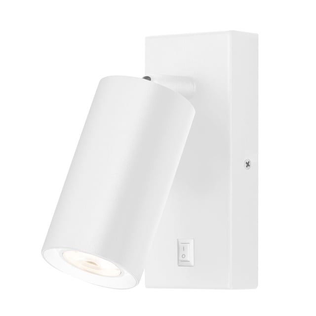 Estevez Luminario de lectura orientable Era sobreponer muro, Foco GU10, acabado blanco