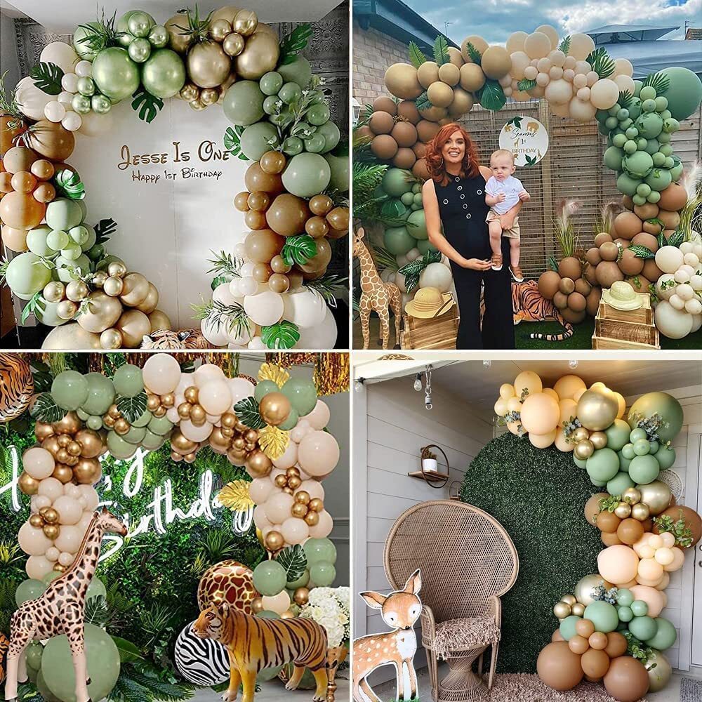 Specool Sage Green Balloon Arch Kit, 95-Piece photo 4