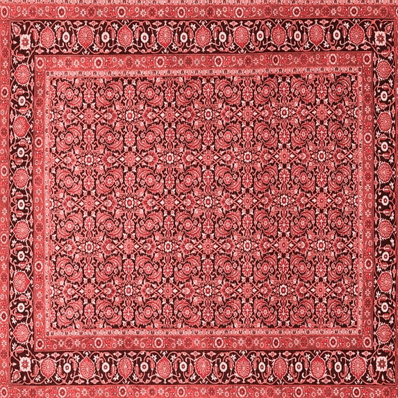 Ahgly Company Indoor Square Persian Red Traditional Area Rugs, 7' Square