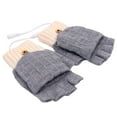 thumbnail image 3 of USB Heated Gloves Fingerless for Men and Women, Winter Warm Heating Gloves Full & Half Hands Warmer Adjustable Temperature, Electric Gloves Washable Knitted Laptop Touchscreen Gloves, 3 of 6
