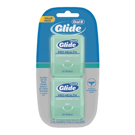 Oral-B Glide Pro-Health Comfort Plus Mint Flavor Dental Floss 40 M, Twin Pack